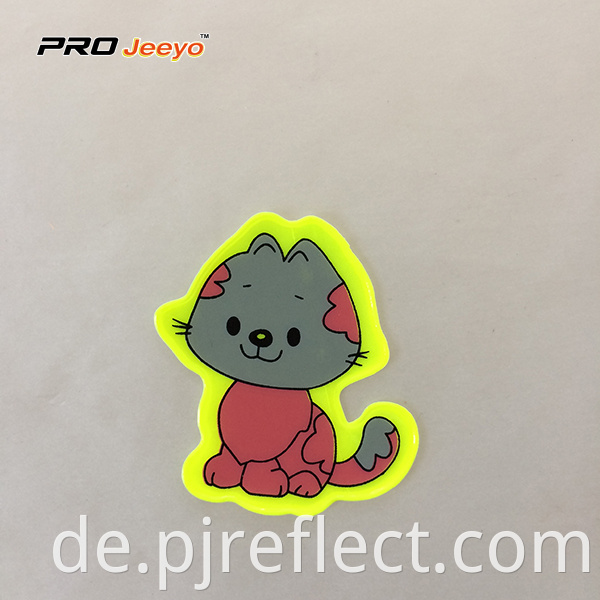 Reflective Adhesive Pvc Cat Shape Stickers For Children Rs Dw008